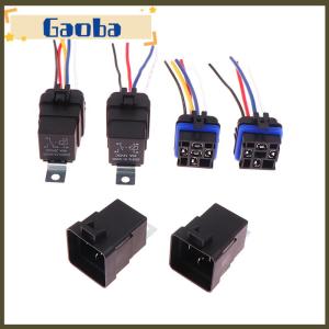 gaoba 1 Set Car Relay With Socket DC 12 24V 40A 4 5Pin AMP Waterproof Relay Harness Tinned Copper Wires 5-PIN SPDT For Boat Auto Fan