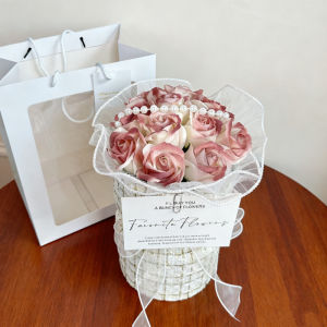 Keranixy Simulation Rose Soap Flower Bouquet Eternal Flowers Birthday Gift Valentines Day Present for Girls Wife