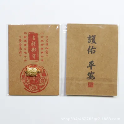Fengshui Lucky Turtle Wallet Charm Money-biting Turtle Ornaments Decor for Longevity Protection & Financial Stability
