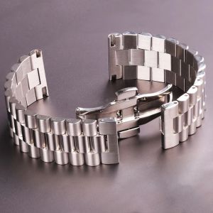 2026 Stainless Steel Watchbands Bracelet Women Men Silver Solid Metal Watch Strap 16mm 18mm 20mm 21mm 22mm Accessories