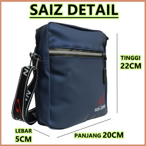 SEAZONN NYLON WATERPROOF SLING CROSSBODY BAG SHOULDER BAG BAG MOTORCYCLING BAG SILANG TEPI KALIS AIR BEG MOTOR BEG LELAKI MURAH READY STOCK IN MALAYSIA