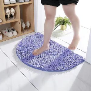 [SG INSTOCK] Soft Carpet Anti-Slip Bathing Room Rug Floor Door Mat Dirt Barrier Semi Circle Floor Door Cushion Mat Rug