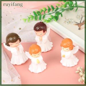 ruyifang Angel Feather Wing Flag Cake Toppers for Wedding Birthday Party Cake Top Decor