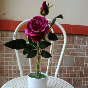 Bunga meja bunga meja lebaran maear bludru artificial berikut pot