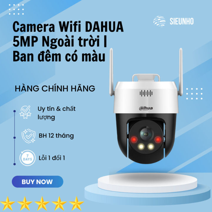 Camera Wifi DAHUA 5MP PTZ DH-SD2A500HB-GN-AW-PV-S2 Ngoài trời | Ban đêm có màu