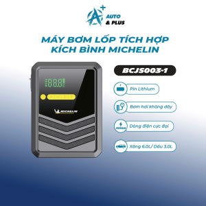 Michelin - Bơm lốp và kích bình đa năng 4in1 Bơm kích bình sạc dự phòng đèn pin 12.000mah - BCJS003-1 - Auto&Plus