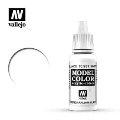 Vallejo Model Color สีอะคริลิคสูตรน้ำ White Gloss White Off White Ivory Cold White