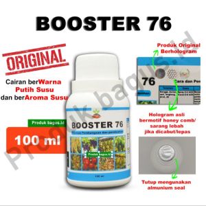 BOOSTER 76 kemasan 100ml pupuk organik pelebat dan pembesar tanaman buah dan sayur