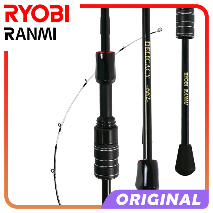RYOBI RANMI Portable Lure Fishing Rod 1.8m 1.98m Ultralight High Carbon  Baitcasting/Spinning Travel Fishing Rod