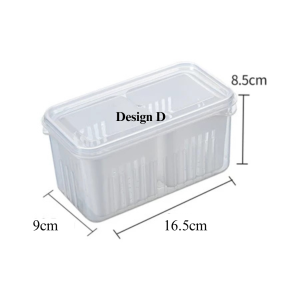 Organizer Refrigerator Food Vegetables Preservation Scallion Fridge Storage Box| Fruit Chopped Onion Drain Garlic