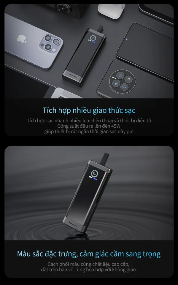 Sạc dự phòng 20000mah Metabunny YT2288 20000mah 45W màn hình