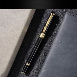 EDDY SONG High Quality Office Luxury Student Stationery Frosted Black Writing Pen Ink Pen Business Ink Pen Fountain Pen