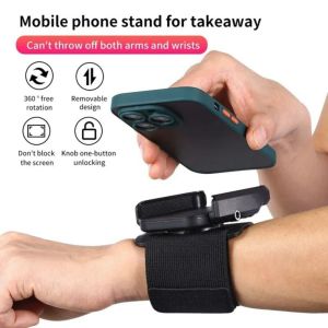 DOUBLEL Wrist Pouch Armbands Phone Holder Rotating Hands Free Wrist Mobile Holder Live Broadcast Lightweight Running Phone Bag Outdoor Sport