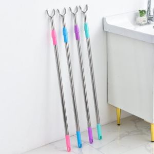 Cây phơi quần áo bằng inox kéo dài 12M Cây gậy lấy đồ trên cao có thể kéo dài xếp gọn Phukienprocare