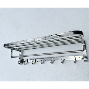 Mẫu Máng Khăn Đa Năng Cao Cấp Kibath Đế Đúc Móc Đúc Inox 304 KB-967
