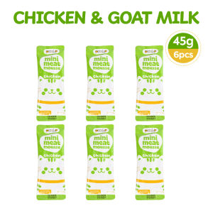Petsup Cat Wet Food Cat Treat Mini Meat Mousse 6PCS/1PC Fish Oil Goat Milk Multivitamin Treat for Cat Kitten