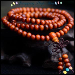 【Jumpping】 Sandalwood Tibetan Buddhism Mala Sandal Prayer Beads 108 Beads Bracelet Necklace