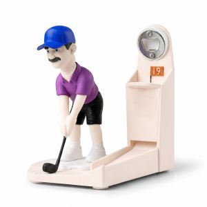 NIFINE PLA Dụng cụ mở chai hình gậy golf với bảng điểm Tượng 3D Máy phóng nắp chai bia Vui nhộn Dụng cụ mở chai hình người chơi golf Phụ Kiện Quầy Bar