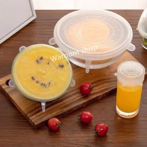 ฝาซิลิโคนครอบอาหาร 1 เซ็ท 6 ชิ้น ฝาปิดอาหาร ฝาซิลิโคน ซิลิโคนสําหรับถนอมอาหาร ชุดฝาครอบภาชนะใส่อาหาร