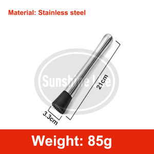 21CM Ice Hammer Crushing Cocktail Muddler Crusher Tools Stainless Steel Barware Mixer Drink Fruit