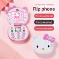 Cartoon Small Mobile Phone K688  Hello  Flip Phone   Cute Children Taiml  Mobile Phone Dual Card Dual Standby Positioning Anti-Lost Alarm Clock Large Volume Mobile Phone. 