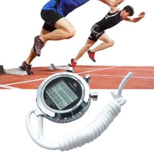 HUYAN High-definition Large Screen Display Electronic Stopwatch Timer Shock-resistant Waterproof LCD Chronograph Digital Timer Professional with Strap Sport Stopwatch Athletic Competitions