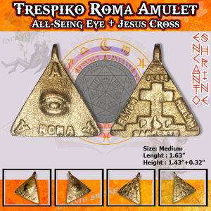 TRESPIKO CROSS PENDANT (Trespiko Mata Krus) - Filipino Brass Medallion / Ethnic Brass Pendant / Ancestral Medallion