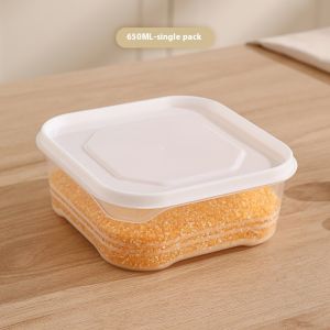SeasTina Dùng cho thực phẩm niêm phong lưu trữ tank nhựa dày trong suốt lưu trữ hộp ngũ cốc Snack Jar vuông