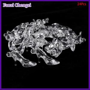 Fanzi 24 cái/túi trang trí nhà búp bê cao gót trong suốt thu nhỏ 1:12