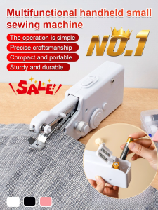 【35-piece set】Multifunctional Handheld Small Sewing Machine Handheld Mini Sewing Machine Small Household Electric Sewing Garment Sewing Tool Portable Clothing Sewing Repair Tool