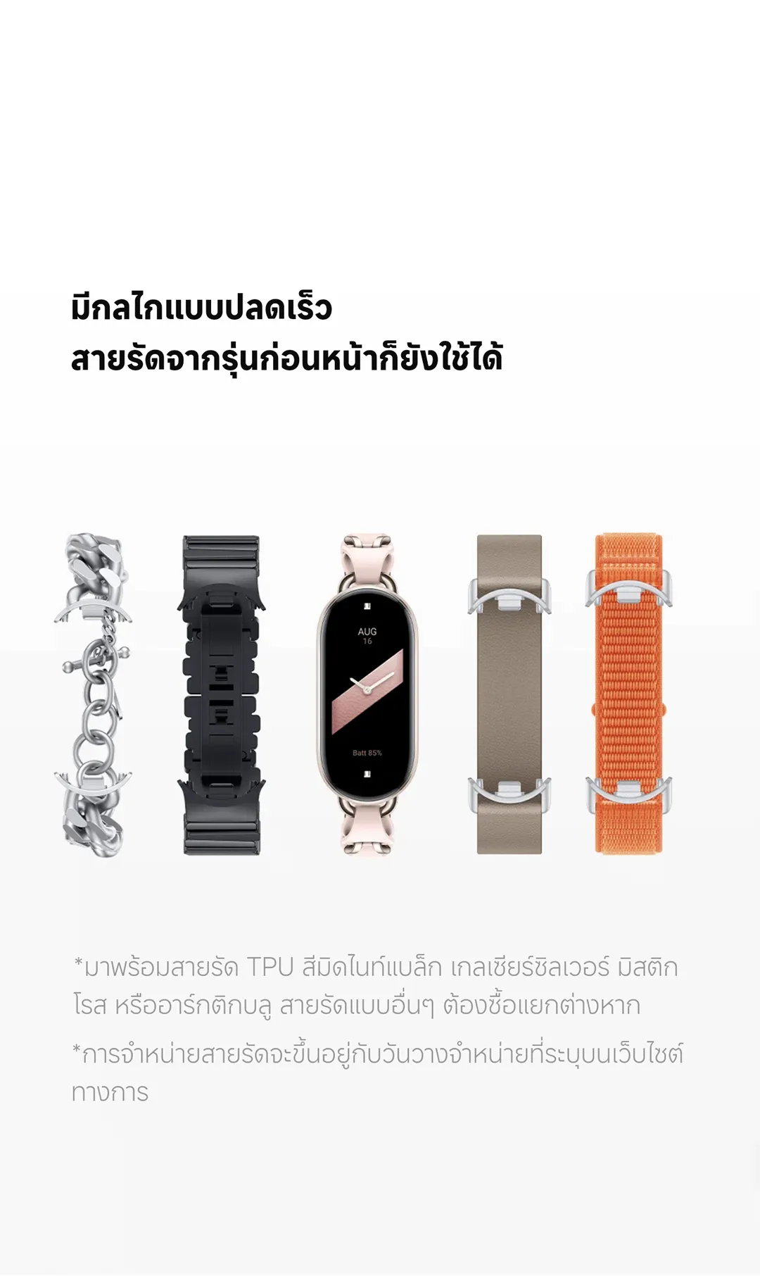 Xiaomi Band 9 Smart นาฬิกาสมาร์ทวอทช์ การวัดออกซิเจนในเลือด หน้าจอ1.62" 60Hz AMOLED การปรับความสว่างได้อัจฉริยะ