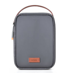 WIWU Electronic Organizer Travel Cable Organizer Bag Electronic Accessories Carry Pouch Portable Waterproof Double Layers Storage Bag for Cable/Cord/Charger/Phone/Earphone
