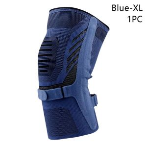MIRELINA 1/2Pcs Adjustable Knee Compression Sleeve Elastic Pressurized Knee Pads Brace Durable Knee Support Fitness Volleyball Kneepad for Gym Running Cycling Badminton