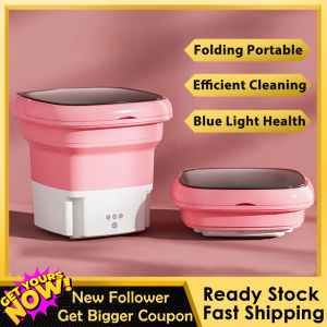 Portable Folding Suitcase Deep Clean with Blue Light Sock Underwear Washer and Dehydrator Integrated Mini Washer for Travel and Home Use