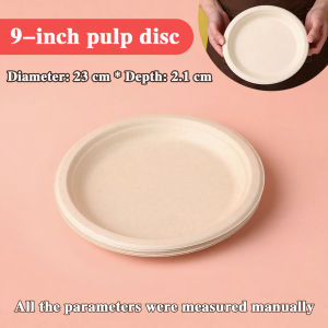50pcs Thick Cornstarch Plate 9 inches 100% biodegradable compostable eco friendly 7" 9" paper plate