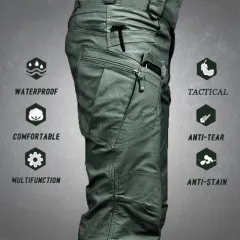 Plus Size IX7 Tactical Pants Men Military Trousers Outdoor Trekking Camping  Hiking Techwear Waterproof Windproof Cargo Pants