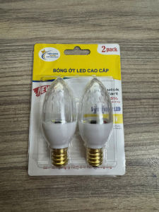 Vỉ 2 bóng ớt led đổi 7 màu bóng cà na đui E12 chip led siêu sáng siêu bền