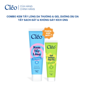 Combo Kem Tẩy Lông Nách Tẩy Lông Tay Chân Cleo 100g & Gel dưỡng dịu da 20g