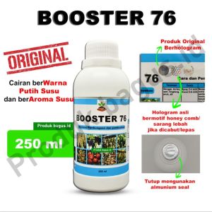 BOOSTER 76 kemasan 250ml pupuk organik penyubur pelebat dan pembesar tanaman buah dan sayur