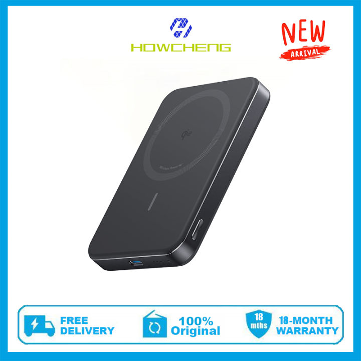 Anker MagGo Power Bank, Ultra Slim 10,000mAh Magnetic Battery Pack, Qi2