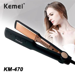 [ NEW ] KEMEI CATOKAN KM-470 CATOK RAMBUT CEPAT PANAS PLAT TITANIUM GOLD
