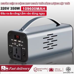 Trạm điện sạc nhanh 350w 109600mah Máy phát điện gia đình công suất lớn với tấm pin mặt trời