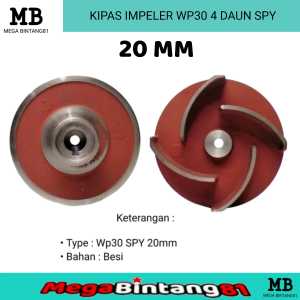 Kipas impeler impeller water pump alkon pompa sedot air irigasi sawah 3" 20mm