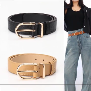 Elegant Bamboo Clasp Womens Belt Soft Faux Leather Waist Cincher Multiple Color Option Stylish Accessory