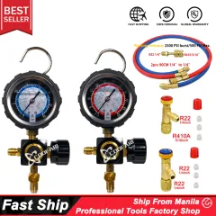 AC Manifold Gauge Set - A/C Refrigerant Diagnostic Gauge For R22, R410A, R134A, R407C