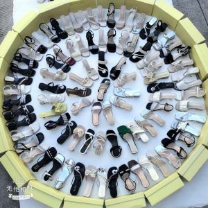 [Free Shipping] Transparent Crystal High-Heeled Sandals For Women New Summer Style Sweet Chunky Heel Square Toe Open Toe Bow-Tie Slip-On
