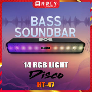 Speaker Bluetooth Disco ERRLY E93 / HT47 LED 14 RGB LIGHT SOUNDBAR Portable Wireless Stereo Bass