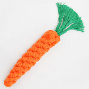 เชือกกัดสุนัข รูปแครอท ของเล่นหมา ของเล่นสุนัข ของเล่นสัตว์เลี้ยง Dog Chewing Toy Carrot Rope