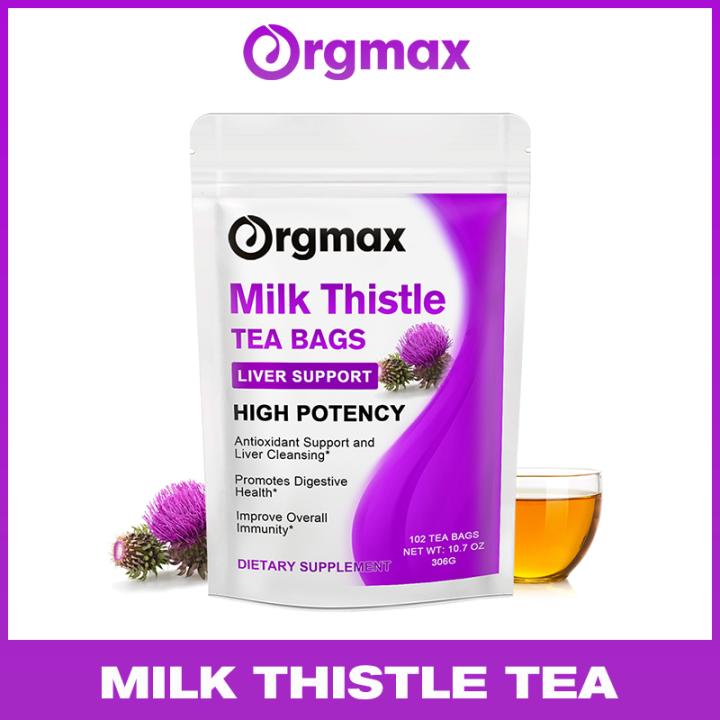 Orgmax Milk Thistle Tea Liver Detox and Cleans Enhances Immunity Anti