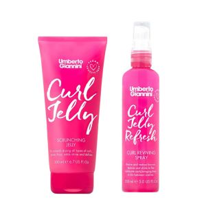 Umberto Giannini Banana Jelly Styling Gel 200ml – Strong Hold Curl & Slick Back Gel for Curly Coily & Textured Hair Anti-Frizz High Shine Vegan & Made in UK